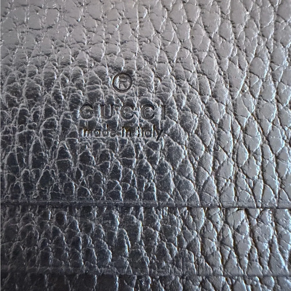 Gucci GG Marmont card case wallet black leather with gold hardware - Picture 13 of 16